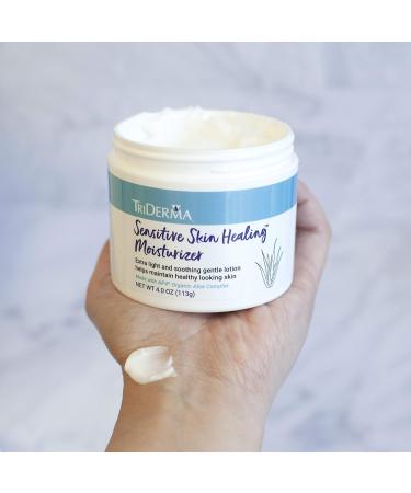 TriDerma Sensitive Skin Healing Moisturizer - Non-Greasy, Lightweight Formula - 4 oz - Buy Online on GoSupps.com
