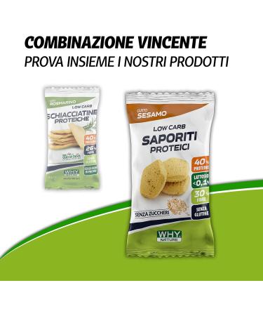  WHY NATURE WHY NATURE LOW CARB PROTEIC PRESSE - Protein Snack Gluten Free - Savory Snacks - Rosemary Flavour - 30g - Buy Online on GoSupps.com