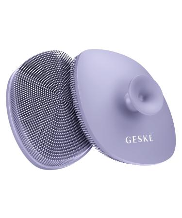Geske SmartAppGuided Facial Brush 4-in-1 | Professional Silicone Cleaning Device | Soft Handle | Purple Skin Care Tool for Ultimate Facial Cleansing - Buy Online on GoSupps.com