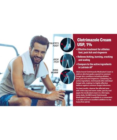 24 Pack Clotrimazole 1% Cream 0.5 oz - Travel Packs (Compare to Lotrimin) - Buy Online on GoSupps.com