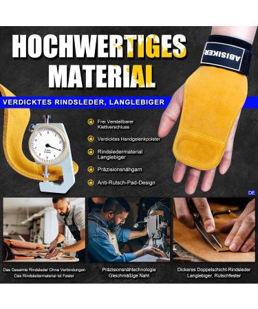 Abistic Train Aid - Adjustable Leather Wrist Support for Bodybuilding & Weightlifting | Strength Training for Men & Women - Classic Style - Buy Online on GoSupps.com