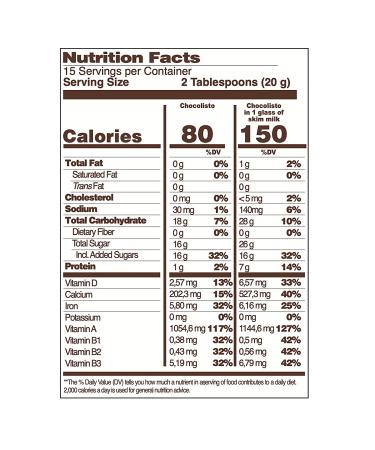 Chocolisto Instant Chocolate Powder Drink Mix | Delicious & Nutritious Breakfast Drink | 10.5 Oz Pack - Buy Online on GoSupps.com