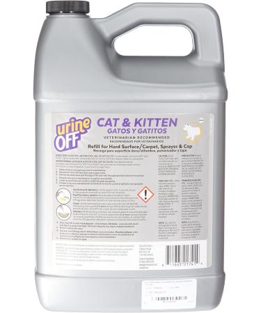 Urine OFF Cat Urine Stain & Odour Remover 3.78L - Enzyme Eliminator for Pet & People Friendly Odour Removal - Buy Online on GoSupps.com