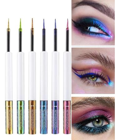 Chameleon Glitter Eyeliner Liquid - Blue Purple Metallic Shimmer Eye Liner Pen - Buy Online on GoSupps.com