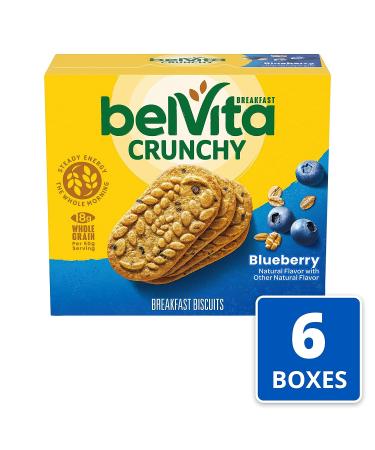 Belvita Blueberry Breakfast Biscuits - 6 Boxes (5 Packs, 4 Biscuits Each) | Healthy Snack - Buy Online on GoSupps.com
