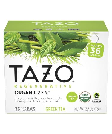 TAZO Green Tea Regenerative Organic Zen Tea Bags - 36 Count (Pack of 4) - Buy Online on GoSupps.com