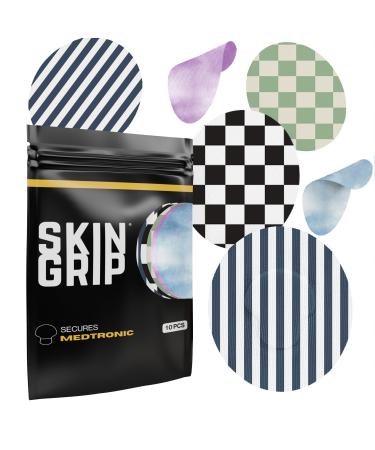 Skin Grip Adhesive Patches for Medtronic Libre & Eversense CGM Devices Classic Pack Waterproof & Sweatproof Adhesive for 7-14 Days Pre-Cut Adhesive Medical Tape Continuous Glucose Monitor Classic Patterns
