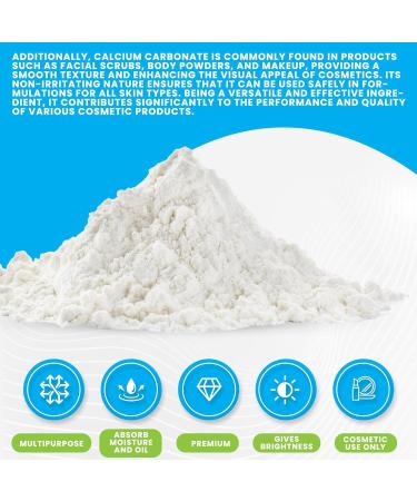 CALCIUM CARBONATE Powder - 100 Gr - used in mineral makeup formulations and as a mild abrasive for oral care products. - Buy Online on GoSupps.com