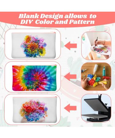 50 Piece Sublimation Blank Canvas Makeup Bags Bulk - DIY Heat Transfer Cosmetic Pouches with Zipper (Mixed Colors 7 x 4.3 Inch) - Buy Online on GoSupps.com
