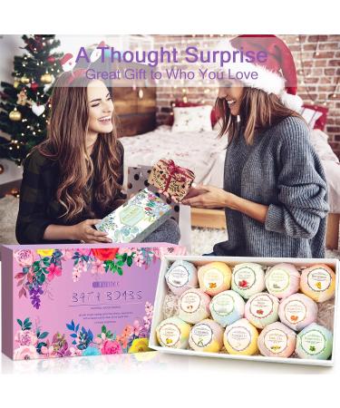 Maisitoo Bath Bombs Gift Set - 14 Natural Essential Oil Bubble Bath Balls for Valentine s Day & Christmas Spa Experience - Buy Online on GoSupps.com