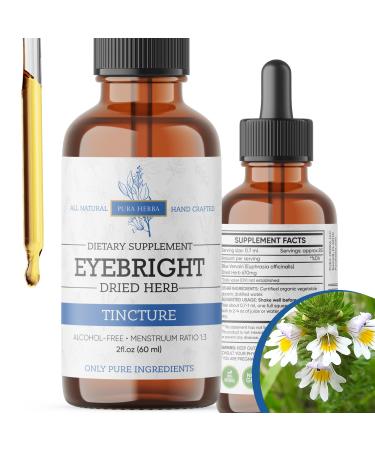 Eyebright Herb 2 Fl Oz Extract Eyebright Oral Drops Tincture Alcohol Free Vegan - 2 Fl Oz