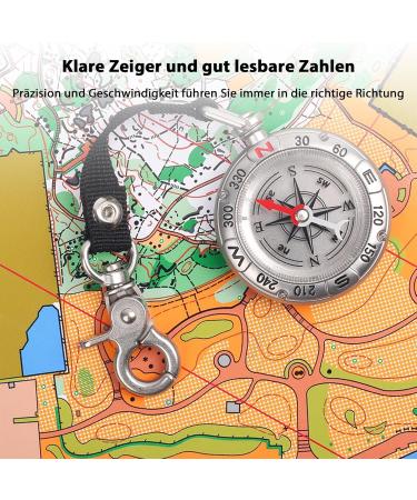 Portable Waterproof Compass Keychain - Vintage Mini Key Trailer for Outdoor Navigation - Buy Online on GoSupps.com