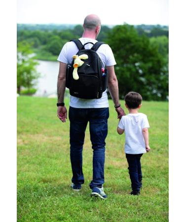 Safety 1st Diaper Backpack - Ultimate On-the-Go Diaper Bag with Wet Cloth Box Changing Pad & 17 Storage Compartments - Stylish Black - Buy Online on GoSupps.com