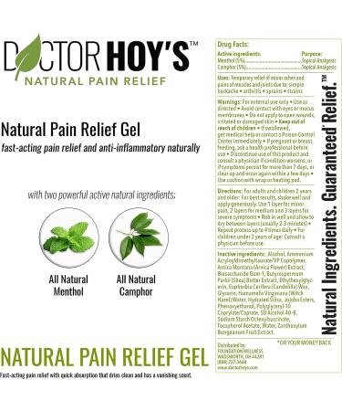 DOCTOR HOY'S Natural Pain Relief Gel & Arnica Boost Recovery Cream Combo 3 oz - Clean, Safe & Effective Pain Relief and Anti-Inflammatory - Buy Online on GoSupps.com