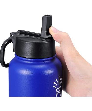 Vmini Wide Mouth Straw Lid for Hydro Flask - Includes Rotating Handle Straws and Brushes (Black) - Buy Online on GoSupps.com