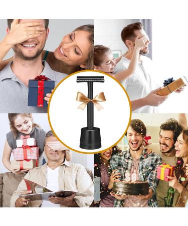 Vtrem Men's Double Edge Safety Razor | Black Reusable Shaving Razor for Men & Women + 5 Blades - Eco-Friendly Grooming - Buy Online on GoSupps.com