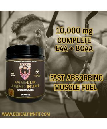 Healthy N Fit Anabolic Amino 10,000 - Hydrolyzed Egg & Whey Amino Acid Tablets (180) - Fast Absorbing Formula - Buy Online on GoSupps.com