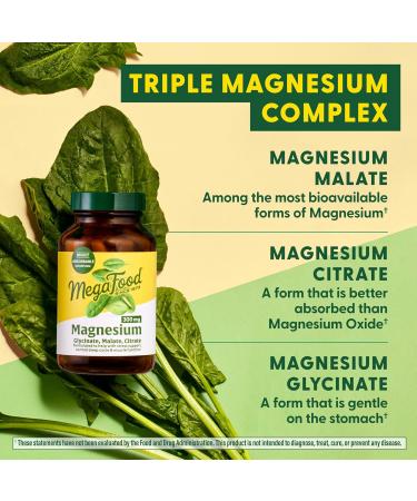 MegaFood Magnesium 300 mg - 120 Capsules - Buy Online on GoSupps.com