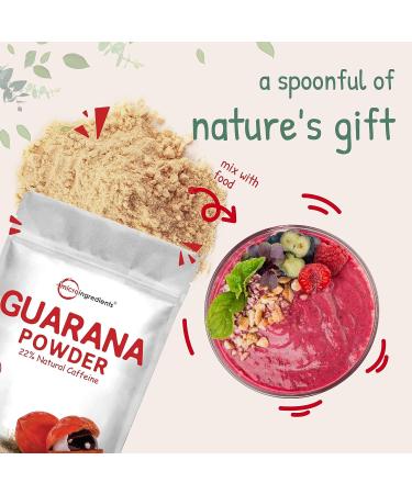 Organic Guarana Powder 8oz | 1000mg Per Serv, Natural Caffeine Energizer & Brazilian Herbal Extract - Raw Superfood, Coffee Substitute - Vegan & Non-GMO - Buy Online on GoSupps.com