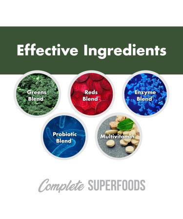 Complete Superfoods Greens & Reds Blend* Apple Cider Vinegar Digestive Enzyme Blend* Probiotic Blend* Multivitamin* (Chocolate - 30 Servings) Chocolate Large - Buy Online on GoSupps.com