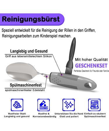 Pkpkaut Adaptive Utensils for Parkinson's Patients | Weighted Cutlery Set for Tremors & Arthritis | 5-Part Meal Cutlery for Disabled & Seniors - Buy Online on GoSupps.com