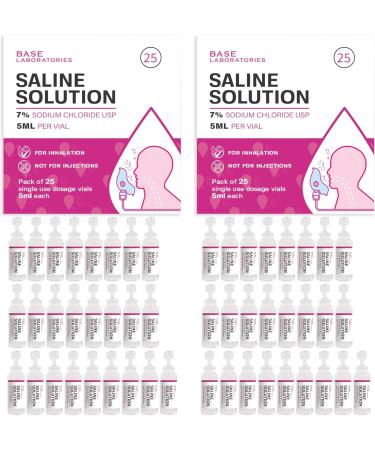 Base Saline Solution for Nebulizer 0.9% + 3% + 7% 25pk - 2pk - Buy Online on GoSupps.com