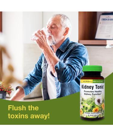 Herbs Etc. Kidney Tonic Softgels - Function Supplement - Natural with Dandelion Saw Palmetto & Parsley - 60 Softgels (60 Servings) - Buy Online on GoSupps.com