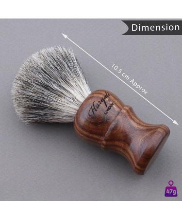 Haryali London Men's Wooden Shaving Set - Straight Razor Black Badger Hair & Stand | Best International Shipping - Buy Online on GoSupps.com