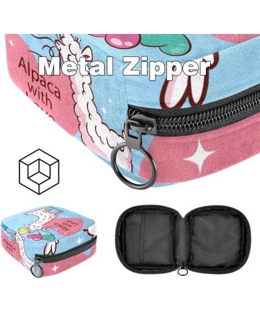 Shop Cute Alpaca Storage Bags for Women's Bandages & Menstrual Items - Multi-Colored Portable Holders for School & Office - Buy Online on GoSupps.com