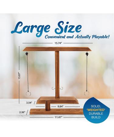 Adult Ring Toss Game with Shot Ladder - Adjustable String - Large Party Size - Multiplayer Fun - Sleek Wooden Design - Play Anywhere! - Buy Online on GoSupps.com