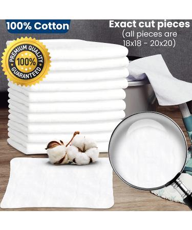 Nabob Wipers Premium White T-Shirt Knit Rags 1lb Bag - 100% Cotton Cloth Rags for General Cleaning, Spills, Staining, Polishing - Ideal for Home or Bar Mop Use - Buy Online on GoSupps.com