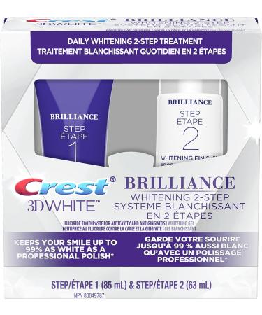 Crest 3D Whitestrips Gentle At-home Teeth Whitening Kit (14 Treatments) + Crest 3D White Brilliance Toothpaste and Whitening Gel 2 Step System Whitening Kit + Gel - Buy Online on GoSupps.com