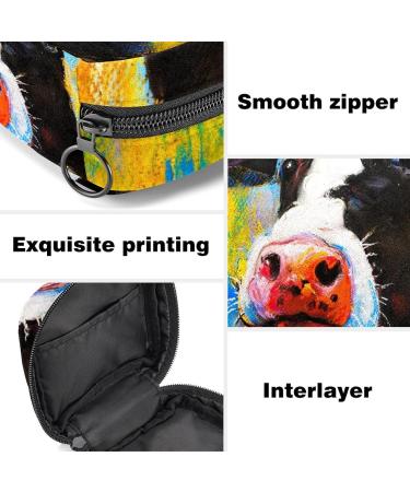 Menstrual Bags for Women & Girls - Zippered Sanitary Napkin & Tampon Collection Bags - Cute Animal Cow Watercolor Design - Buy Online on GoSupps.com