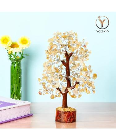 Citrine Crystal Tree - Feng Shui & Chakra Home Decor - Gemstone Tree for Good Luck - Citrine Stone Gift - Buy Online on GoSupps.com