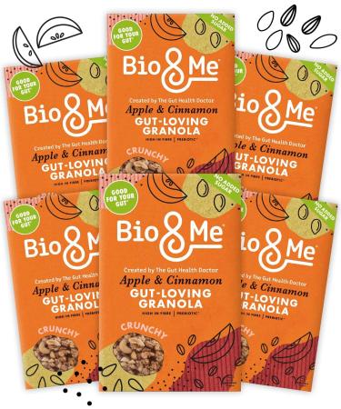 BioMe Bio&Me Apple and cinnamon gutloving muesli 360 g pack of 6 healthy breakfast vegan rich in fiber natural ingredients - Buy Online on GoSupps.com