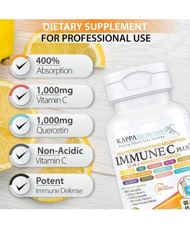 Immune Support Supplement with Quercetin, Vitamin C, Zinc, Vitamin D3 and More - 150 Capsules - Buy Online on GoSupps.com