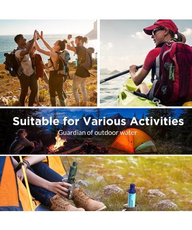 Membrane Solutions Portable Water Purifier Straw - Camo | Camping, Hiking, Travel | Emergency Survival Gear - Buy Online on GoSupps.com