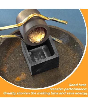 Graphite Ingot Mold for Gold, Silver, Copper Casting - 40x40x45mm, 1000g Gold/500g Silver - Buy Online on GoSupps.com