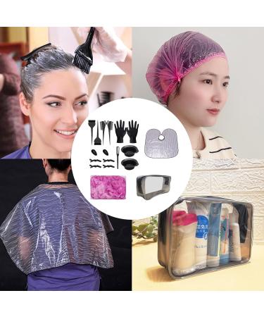 ZFISH 26-Piece Hair dye Set DIY Beauty Salon Tool Set Hair dye Bowl/Hair dye Brush/Mixing Spoon/Ear Muffs/Gloves/Color Comb Hair dye kit/Cosmetic Bag/Hair dye Shawl (Black) - Buy Online on GoSupps.com