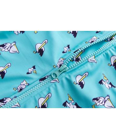 BONVERANO Baby Boys Swimsuit | Toddler Bathing Suit with Full-Zip Hoodie | UPF 50+ Sun Protection | 18-24 Months | Pelican Design - Buy Online on GoSupps.com