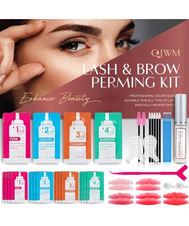 QJWm Eyebrow Lamination Kit Eyebrow Lift Kit At Home DIY Perm For Your Brows Instant Professional Lift For Fuller Eyebrows Brow Brush And Micro Brushes Included Professional Grade & Easy for Beginners Long Lasting 6 to 8...