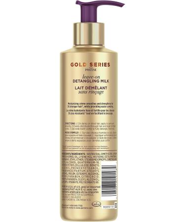 Pantene Gold Series Sulfate-Free Leave-On Detangling Milk Treatment With Argan Oil for Curly Coily Hair 225 Milliliters - Buy Online on GoSupps.com