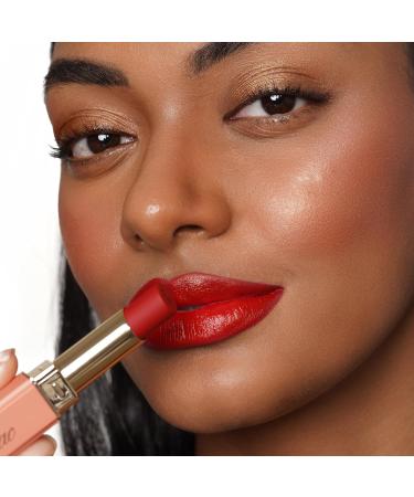 Oulac Red Moisturising Lipstick - Vegan Gluten-free Lip Balm Tinted for Hydrated Lips - Satin Finish with Shea Butter - Highly Pigmented SG07 Body Heat - Buy Online on GoSupps.com