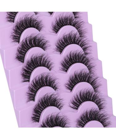 FANXITON 8D Curl Mink Lashes 7 Pairs Multipack - Natural Wispy False Eyelashes for Full Volume - C-16MM-03 - Buy Online on GoSupps.com