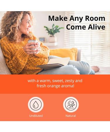 De La Cruz Pure Orange Oil - 100% Pure Cold Pressed Orange Essential Oil for Diffuser - 2 Fl OZ (1 Bottle) - Buy Online on GoSupps.com