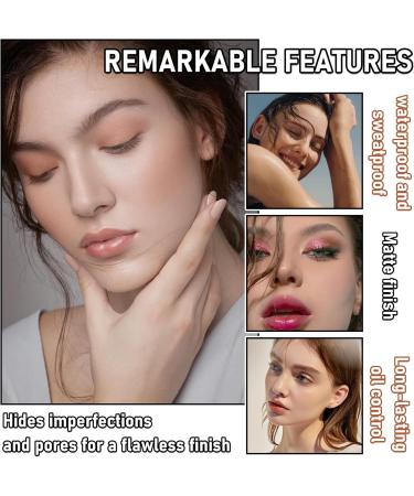 Full Coverage Liquid Foundation Makeup Set Oil Control Concealer Long Lasting Waterproof Loose Setting Face Powder Moisturizing BB Cream Set with Soft Makeup Sponge and Foundation Makeup Brush(4PCS) Multicolor - Buy Online on GoSupps.com