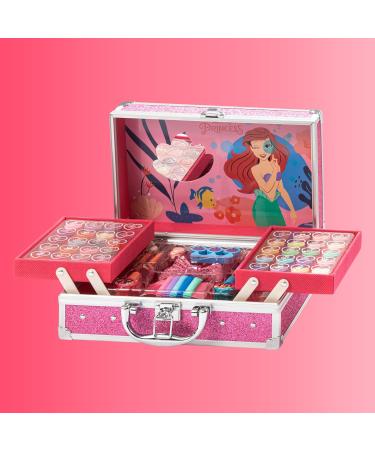 Lip Smacker Disney Princess Traincase for Kids 40+ Pieces Makeup Giftset with Lip Glosses Creamy Eyeshadows and Nail Polishes Hair and Makeup Accessories Included for your Kids' Princess Look - Buy Online on GoSupps.com