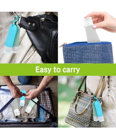 Travel Bottle Set for Toiletries - Leak-Proof Silicone (3 PCS 3 oz) - BPA-Free Refillable Squeezable Accessories for Shampoo Lotion & Cosmetics - Buy Online on GoSupps.com
