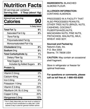 Nature's Eats Blanched Almond Flour 48oz - Premium Gluten-Free Option - Buy Online on GoSupps.com