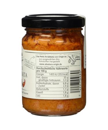 Alnatura Bio Origin Pesto Arrabbiata - Pack of 6 (6 x 130g) | Organic Italian Sauce | International Shipping - Buy Online on GoSupps.com